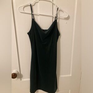 Banana Republic Green Velvet Sleeveless Slip Dress with Cowl Neck
